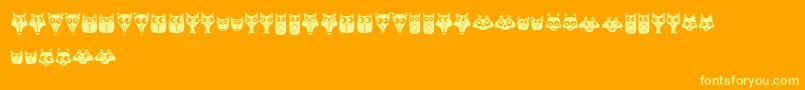 FunnyAliens Font – Yellow Fonts on Orange Background