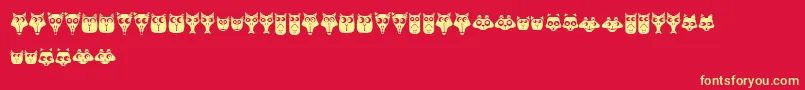 FunnyAliens Font – Yellow Fonts on Red Background