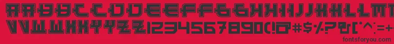 FunnySamuraiOutline Font – Black Fonts on Red Background