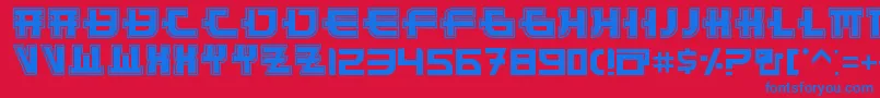 FunnySamuraiOutline Font – Blue Fonts on Red Background