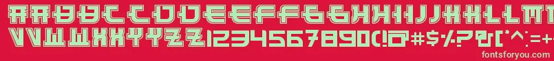 FunnySamuraiOutline Font – Green Fonts on Red Background