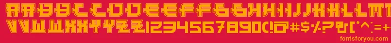 FunnySamuraiOutline Font – Orange Fonts on Red Background