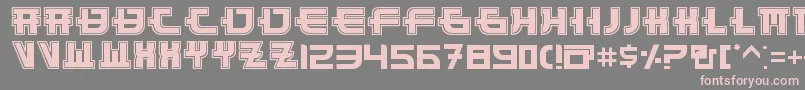 FunnySamuraiOutline Font – Pink Fonts on Gray Background