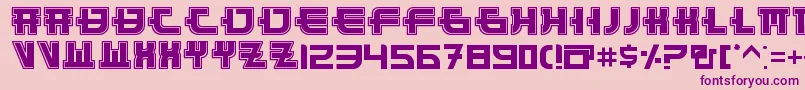 FunnySamuraiOutline Font – Purple Fonts on Pink Background