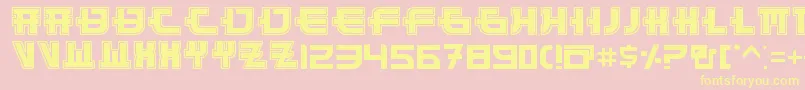 FunnySamuraiOutline Font – Yellow Fonts on Pink Background