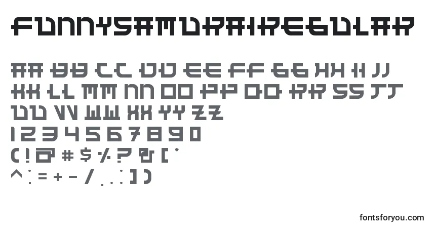 FunnySamuraiRegular Font – alphabet, numbers, special characters