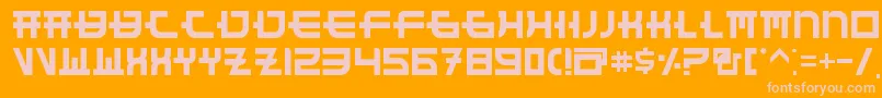 FunnySamuraiRegular Font – Pink Fonts on Orange Background