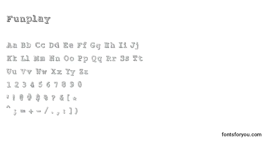Шрифт Funplay – алфавит, цифры, специальные символы