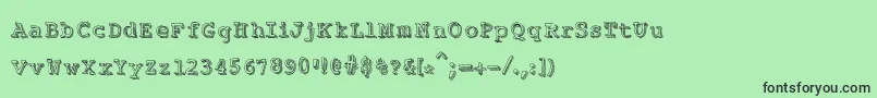 Funplay Font – Black Fonts on Green Background