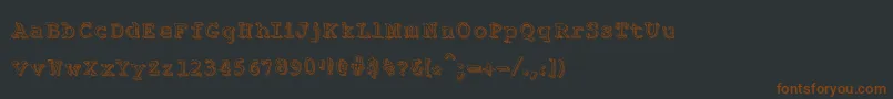 Funplay Font – Brown Fonts on Black Background