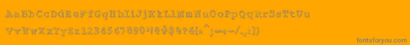 Funplay-Schriftart – Graue Schriften auf orangefarbenem Hintergrund