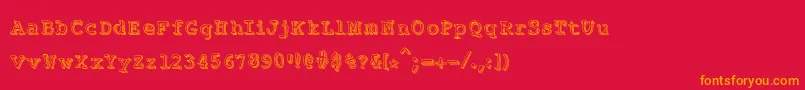 Funplay Font – Orange Fonts on Red Background