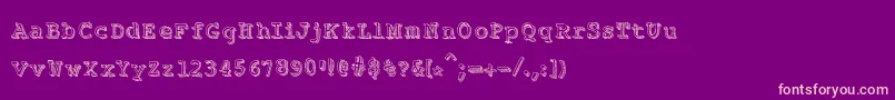 Funplay Font – Pink Fonts on Purple Background