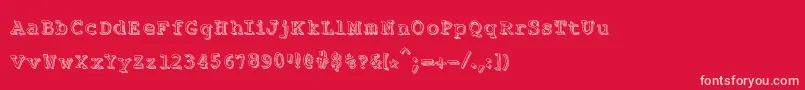 Funplay Font – Pink Fonts on Red Background