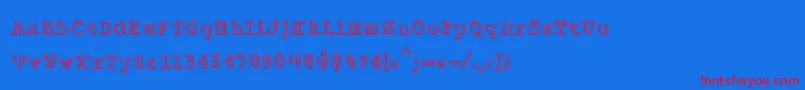 Funplay Font – Red Fonts on Blue Background