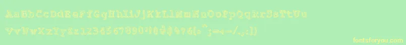 Funplay Font – Yellow Fonts on Green Background