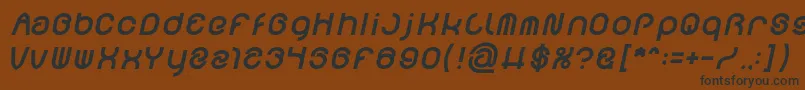 fuente FUNRECORD Bold Italic – Fuentes Negras Sobre Fondo Marrón