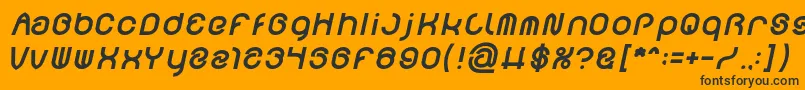 FUNRECORD Bold Italic Font – Black Fonts on Orange Background