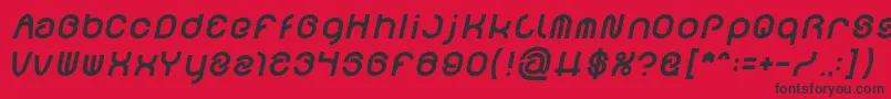 FUNRECORD Bold Italic Font – Black Fonts on Red Background