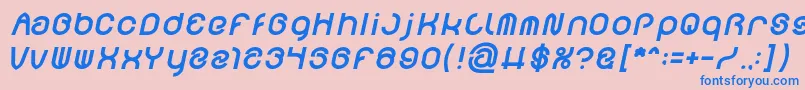FUNRECORD Bold Italic Font – Blue Fonts on Pink Background
