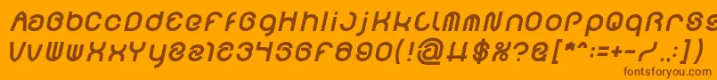 FUNRECORD Bold Italic Font – Brown Fonts on Orange Background