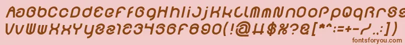 FUNRECORD Bold Italic Font – Brown Fonts on Pink Background