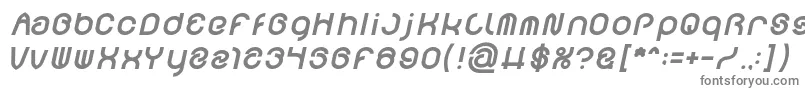 FUNRECORD Bold Italic-fontti – harmaat kirjasimet valkoisella taustalla