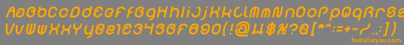 FUNRECORD Bold Italic Font – Orange Fonts on Gray Background