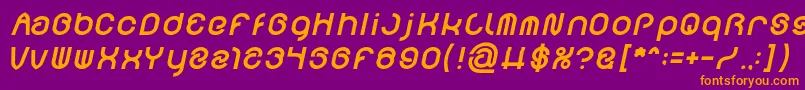 FUNRECORD Bold Italic Font – Orange Fonts on Purple Background