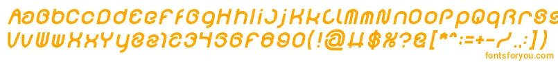FUNRECORD Bold Italic-Schriftart – Orangefarbene Schriften auf weißem Hintergrund