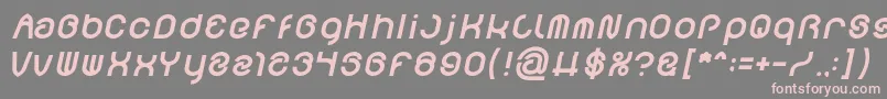 FUNRECORD Bold Italic Font – Pink Fonts on Gray Background