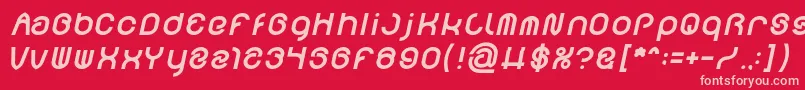 FUNRECORD Bold Italic Font – Pink Fonts on Red Background