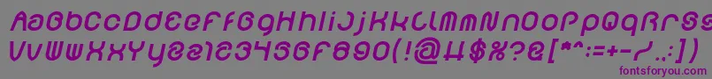 FUNRECORD Bold Italic Font – Purple Fonts on Gray Background