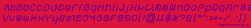 FUNRECORD Bold Italic Font – Purple Fonts on Red Background