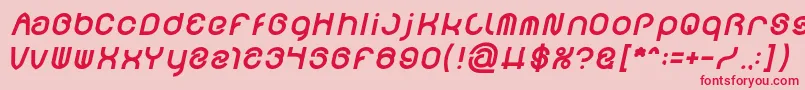 FUNRECORD Bold Italic Font – Red Fonts on Pink Background