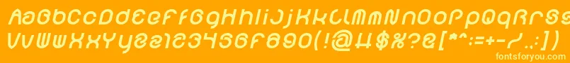 FUNRECORD Bold Italic Font – Yellow Fonts on Orange Background