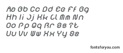 Überblick über die Schriftart FUNRECORD Bold Italic