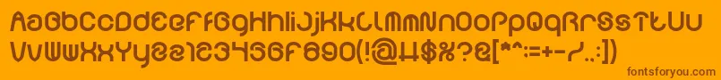 FUNRECORD Bold Font – Brown Fonts on Orange Background