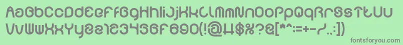 フォントFUNRECORD Bold – 緑の背景に灰色の文字