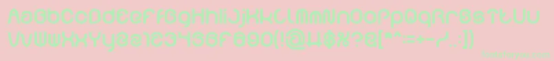 FUNRECORD Bold Font – Green Fonts on Pink Background