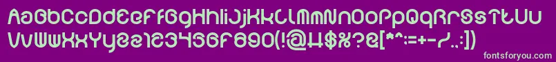 FUNRECORD Bold Font – Green Fonts on Purple Background