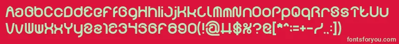 FUNRECORD Bold Font – Green Fonts on Red Background