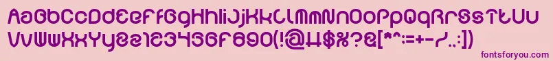 FUNRECORD Bold Font – Purple Fonts on Pink Background