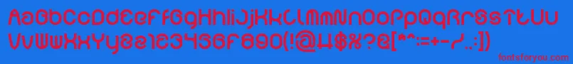 FUNRECORD Bold Font – Red Fonts on Blue Background