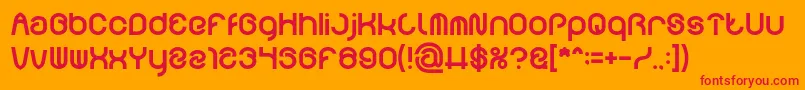 FUNRECORD Bold Font – Red Fonts on Orange Background