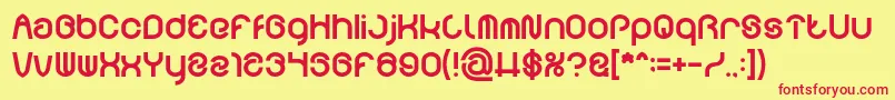 FUNRECORD Bold Font – Red Fonts on Yellow Background