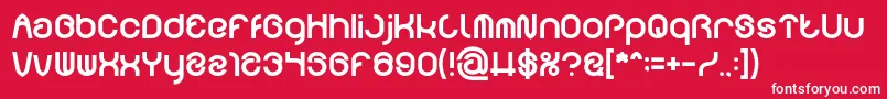 FUNRECORD Bold-Schriftart – Weiße Schriften auf rotem Hintergrund