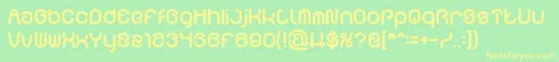 FUNRECORD Bold Font – Yellow Fonts on Green Background