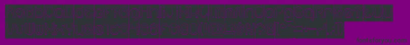 フォントFUNRECORD Hollow Inverse – 紫の背景に黒い文字