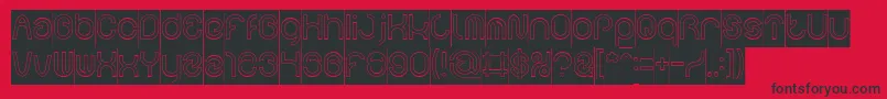 FUNRECORD Hollow Inverse Font – Black Fonts on Red Background